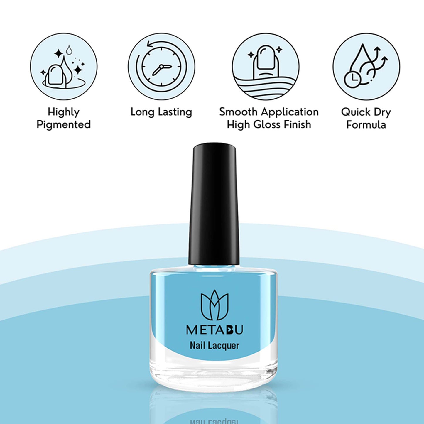 Long Lasting Nail Lacquer | Light Blue Shade
