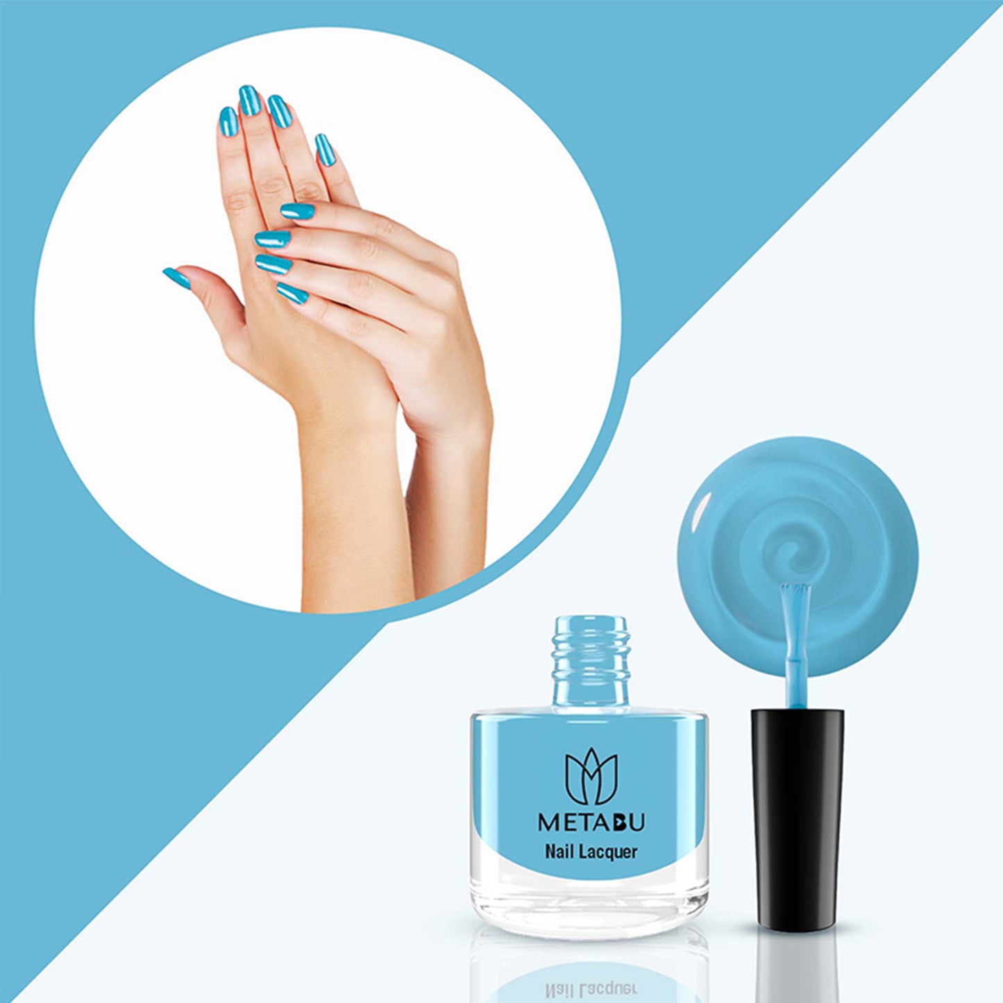 Long Lasting Nail Lacquer | Light Blue Shade