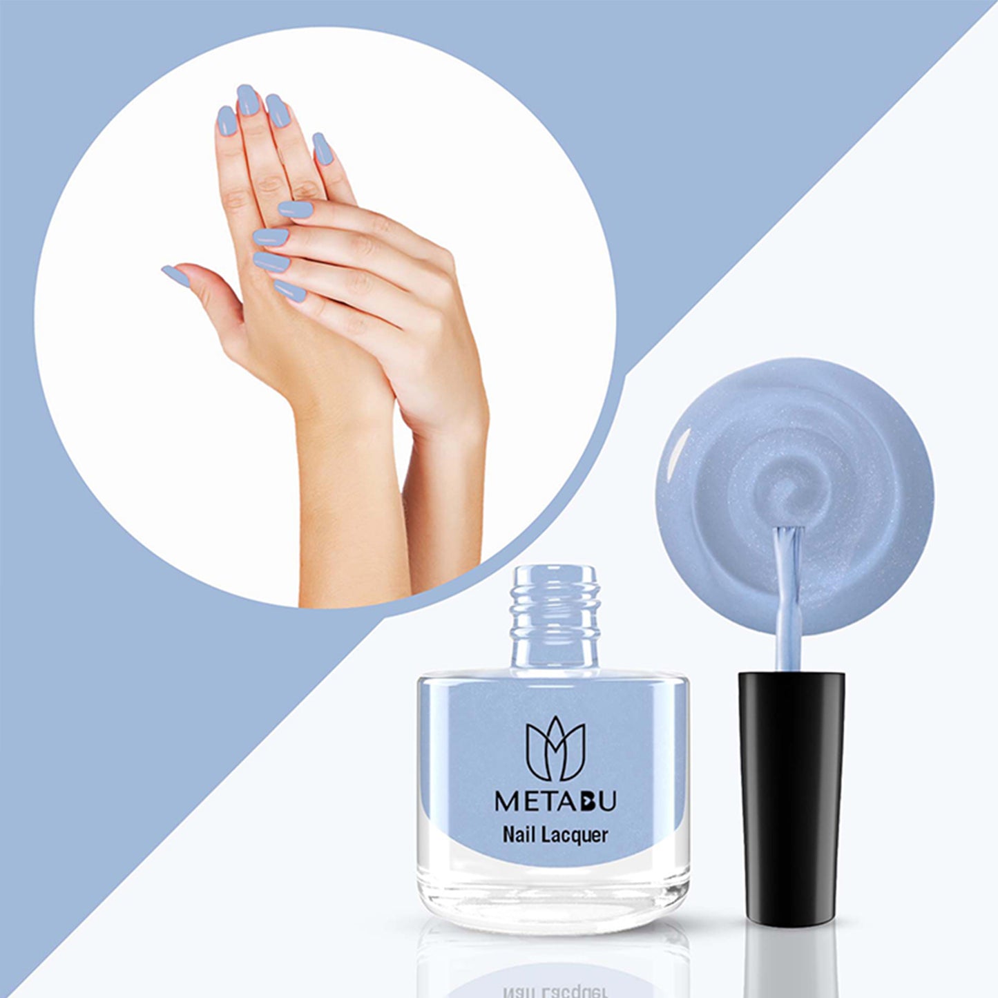 Long Lasting Nail Lacquer | Light Blue Shade
