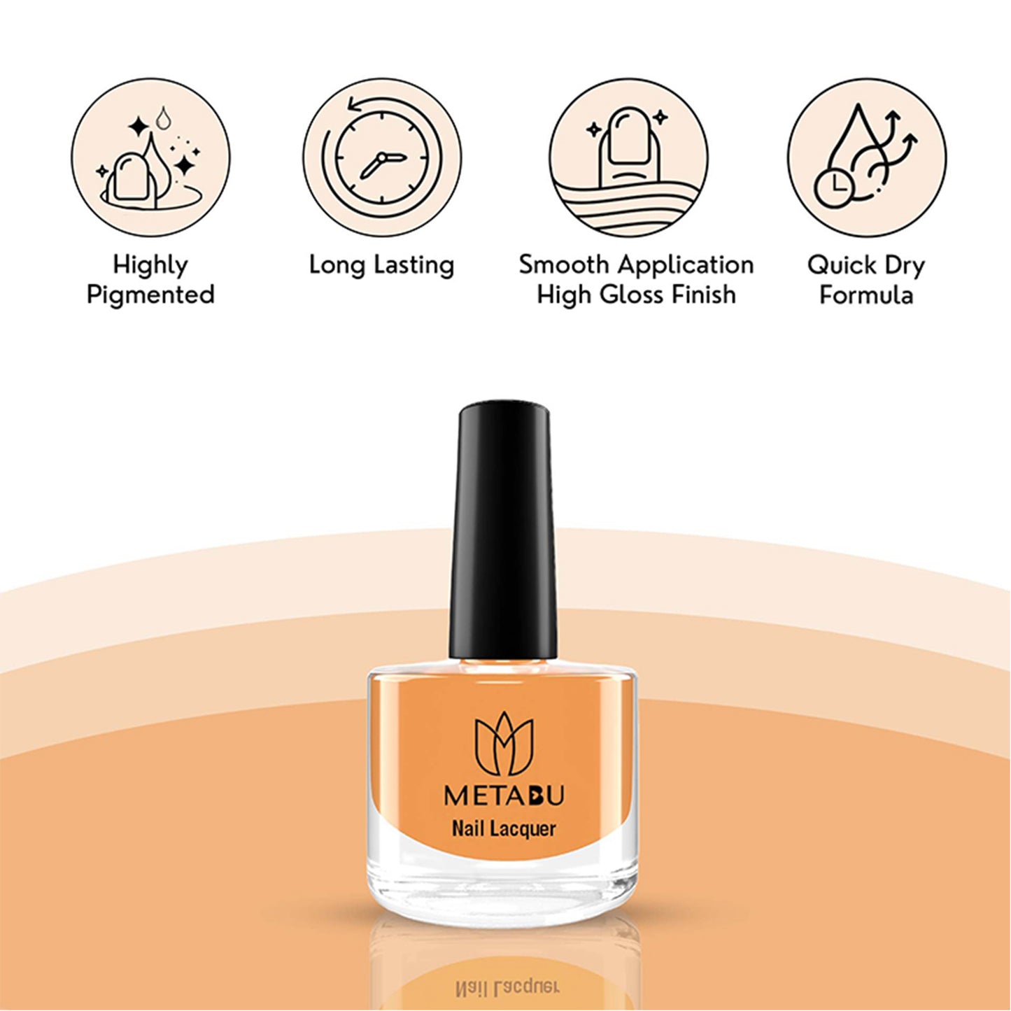 METABU Long Lasting Nail Lacquer | Orange Shade
