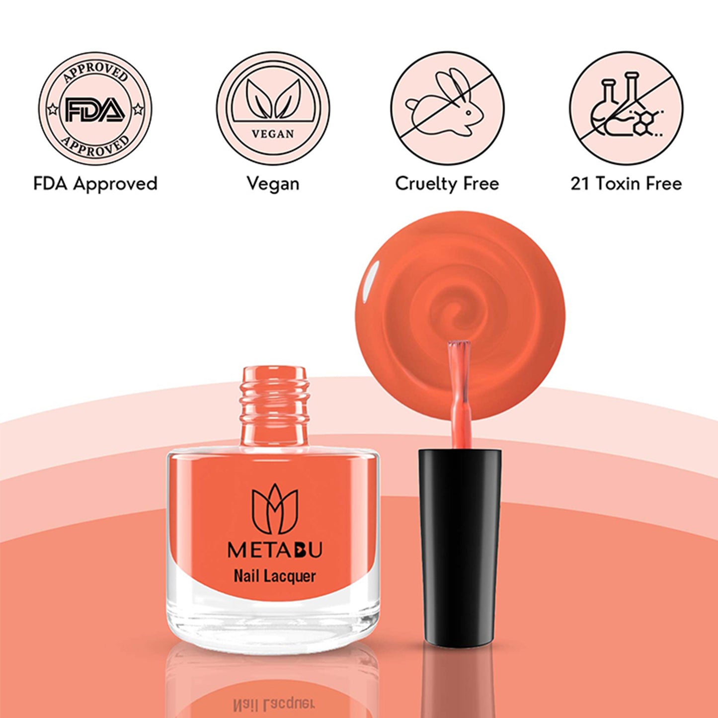 METABU Long Lasting Nail Lacquer | Orange Shade