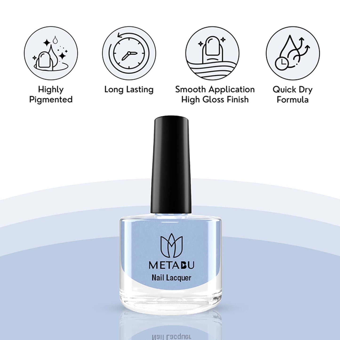 Long Lasting Nail Lacquer | Light Blue Shade