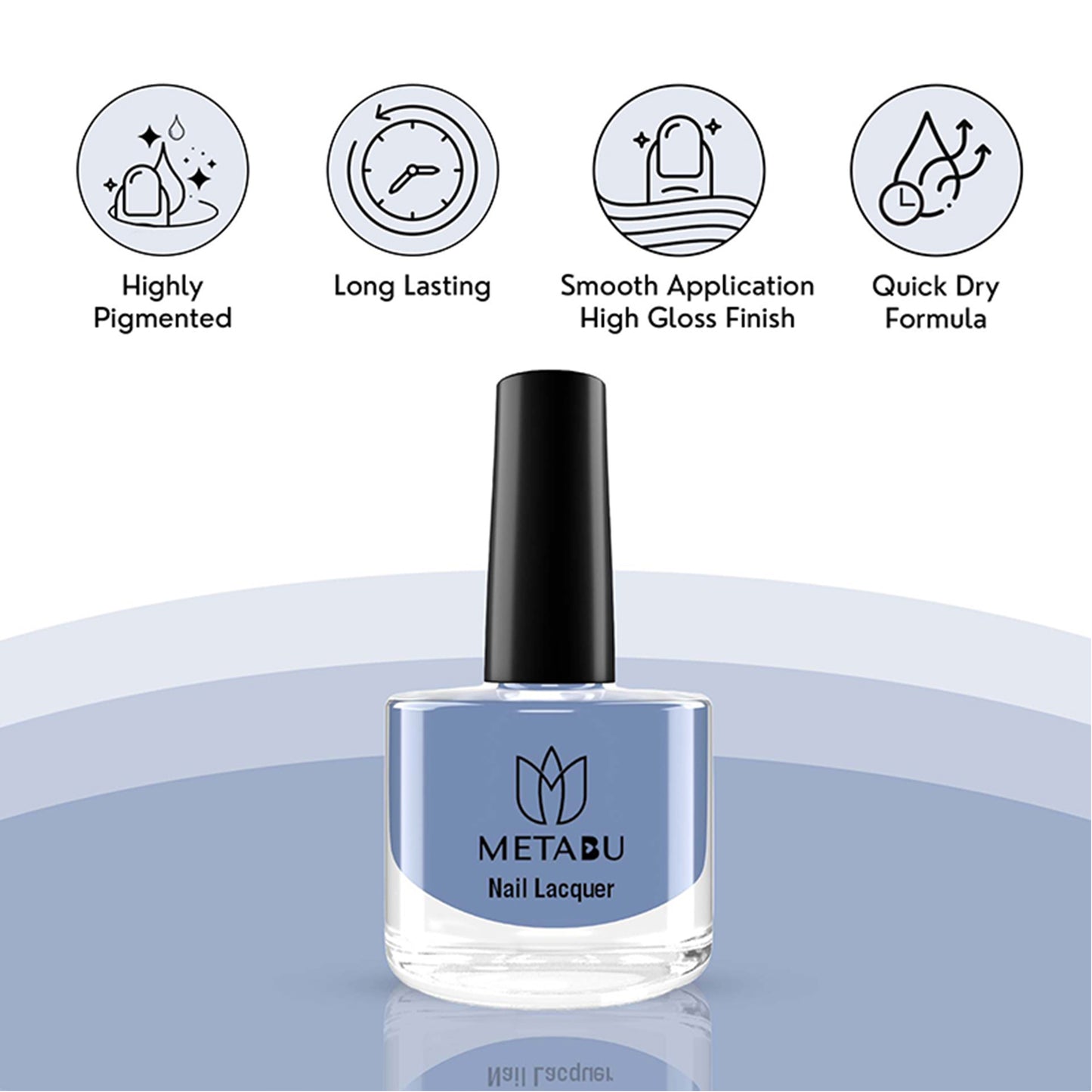 Long Lasting Nail Lacquer | Light Blue Shade
