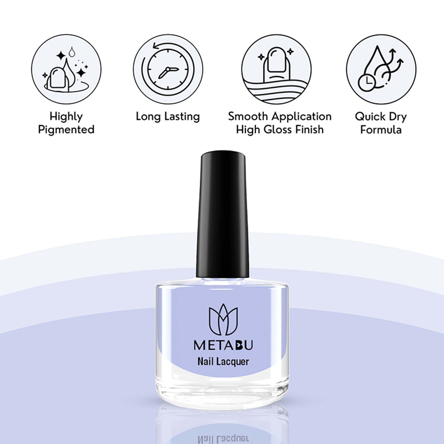 Long Lasting Nail Lacquer | Light Blue Shade