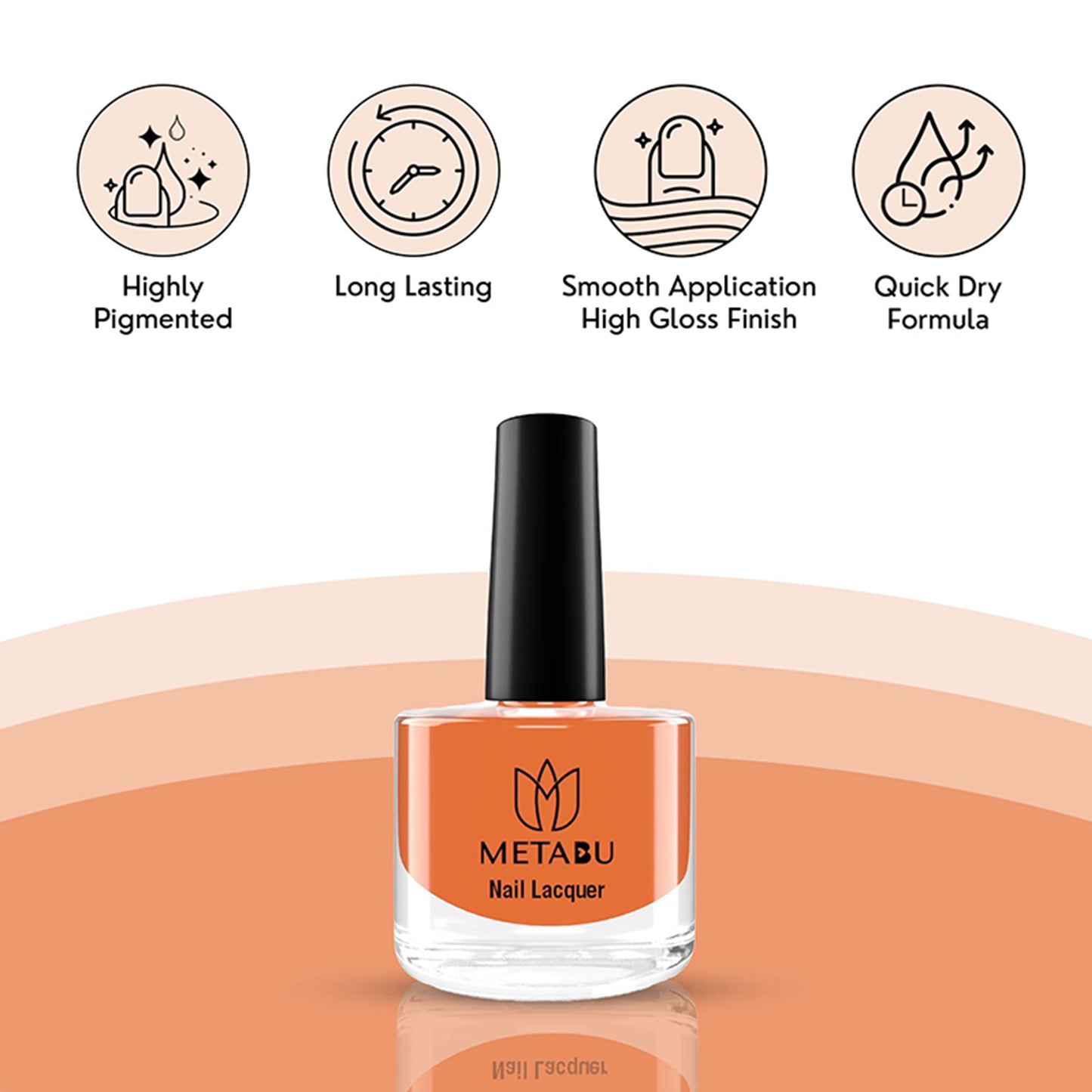 METABU Long Lasting Nail Lacquer | Orange Shade