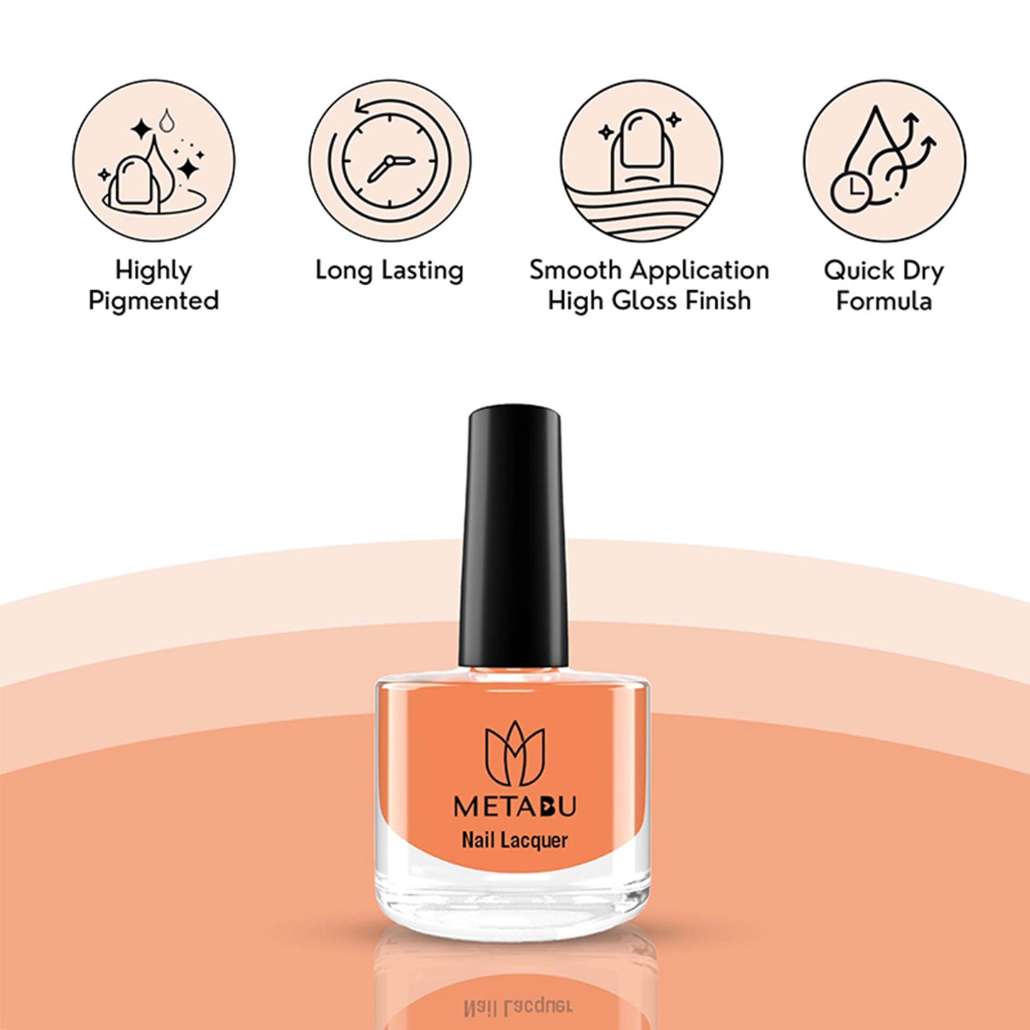 METABU Long Lasting Nail Lacquer | Orange Shade