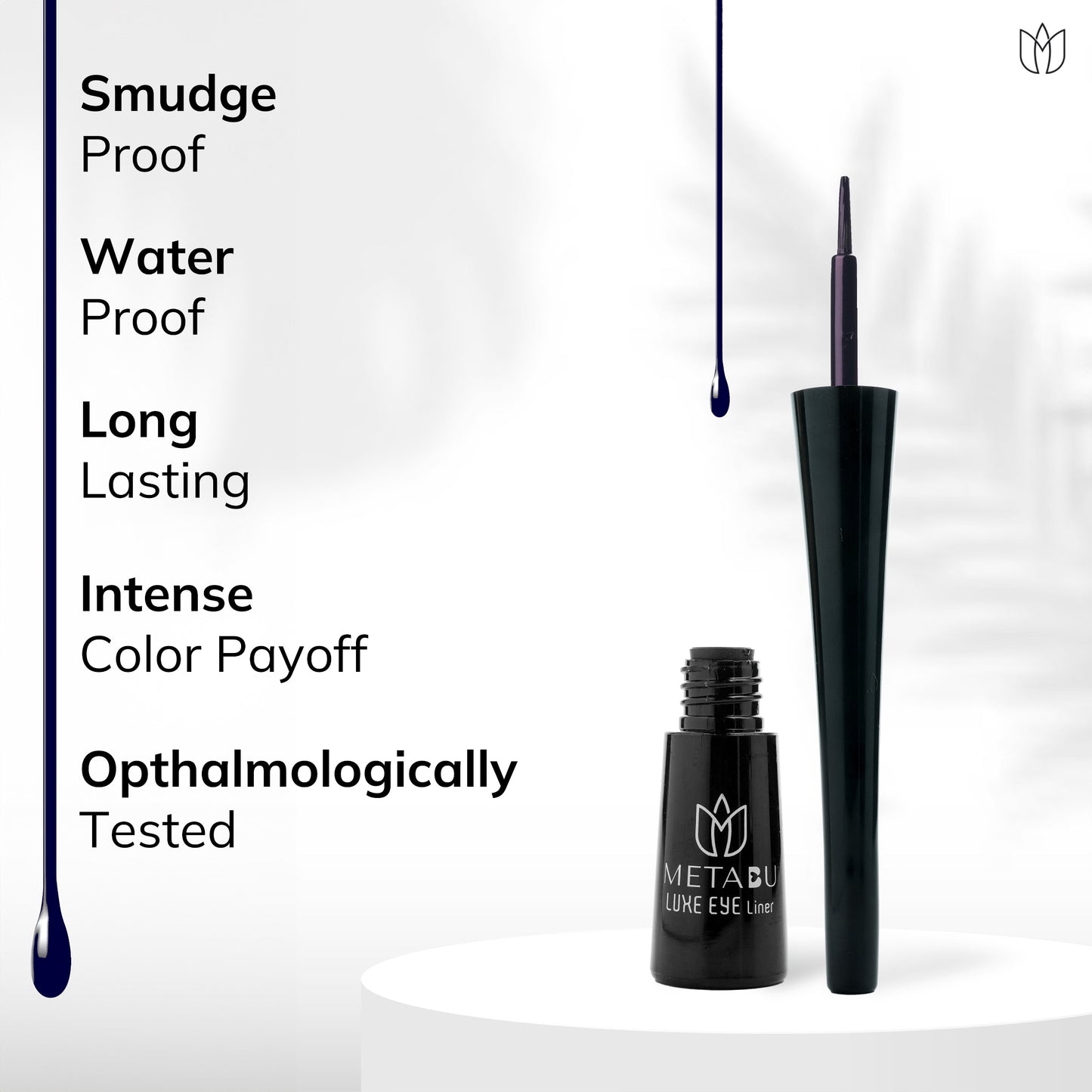 METABU Luxe Eye Liquid Liner with Intense Black Kajal