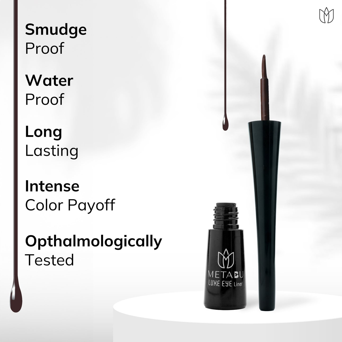 METABU Luxe Eye Liquid Liner with Intense Black Kajal