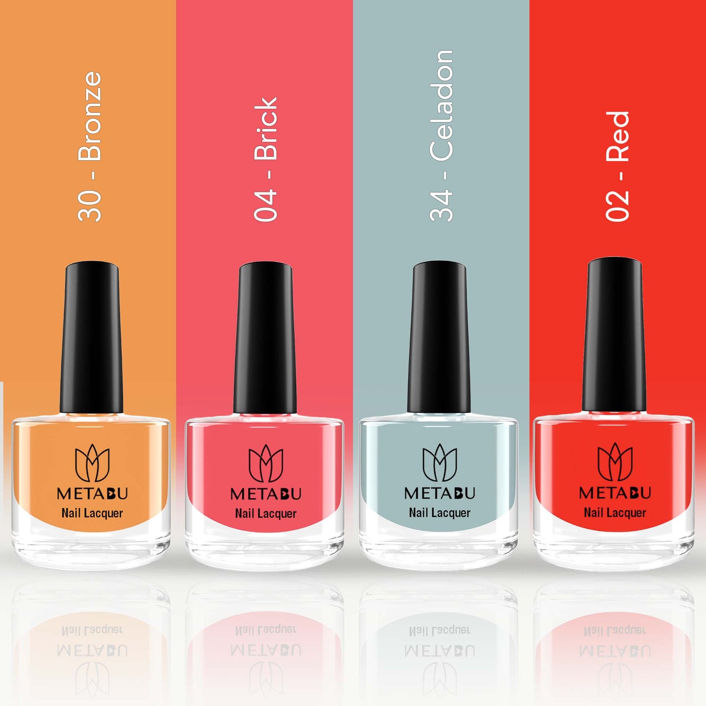 METABU Long Lasting Nail lacquer | Pack of 4