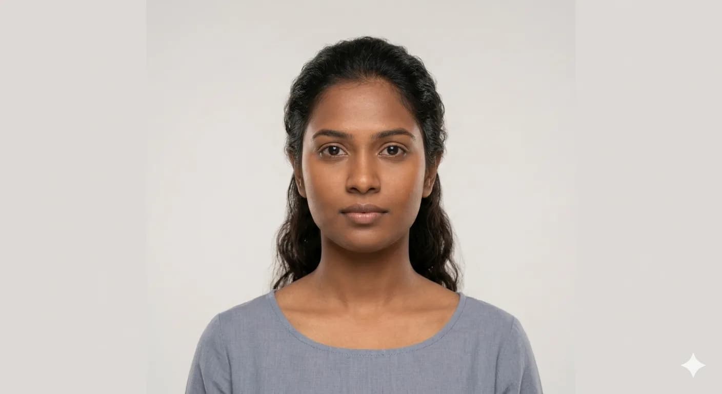 deep skin tone Indian girl