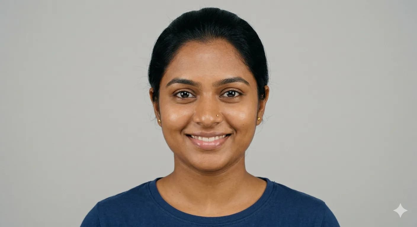 tan skin tone Indian girl