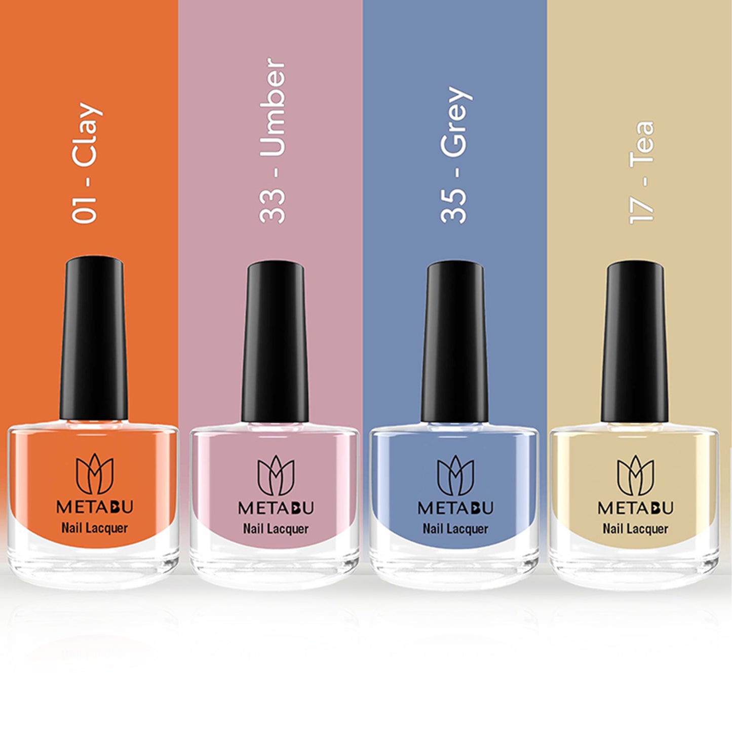 METABU Long Lasting Nail lacquer | Pack of 4