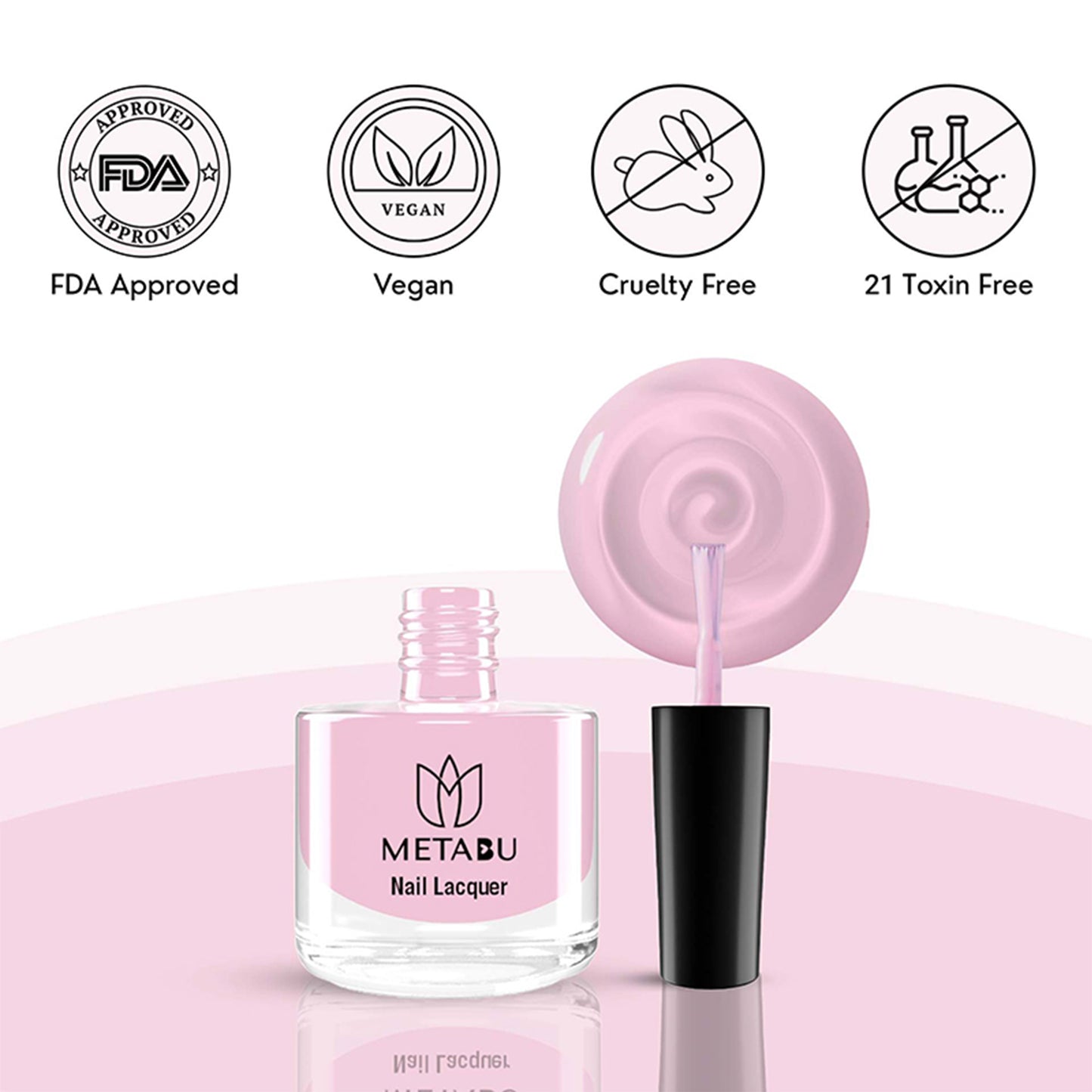 METABU Long Lasting Nail Lacquer | Baby Pink Shade