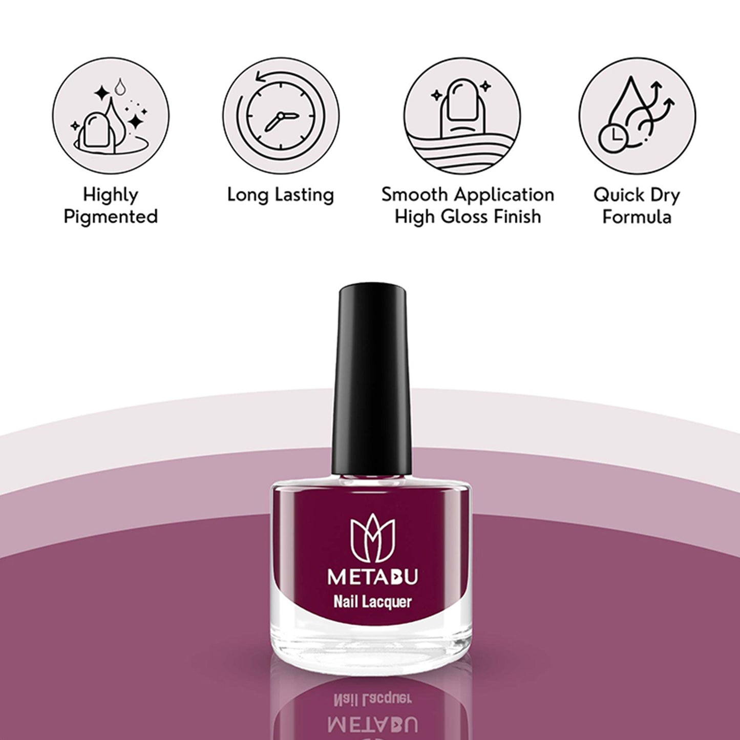 METABU Long Lasting Nail Lacquer | Dark Shade