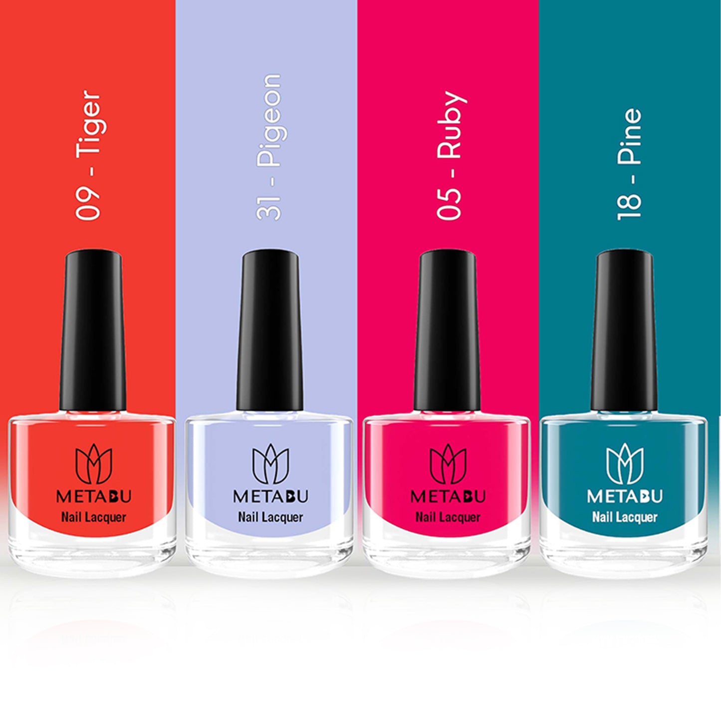 METABU Long Lasting Nail lacquer | Pack of 4