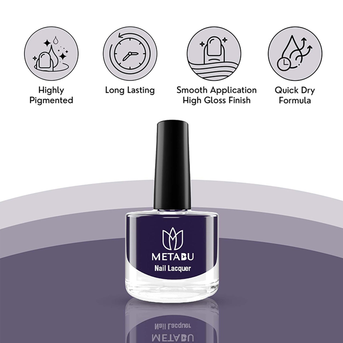 METABU Long Lasting Nail Lacquer | Dark Shade