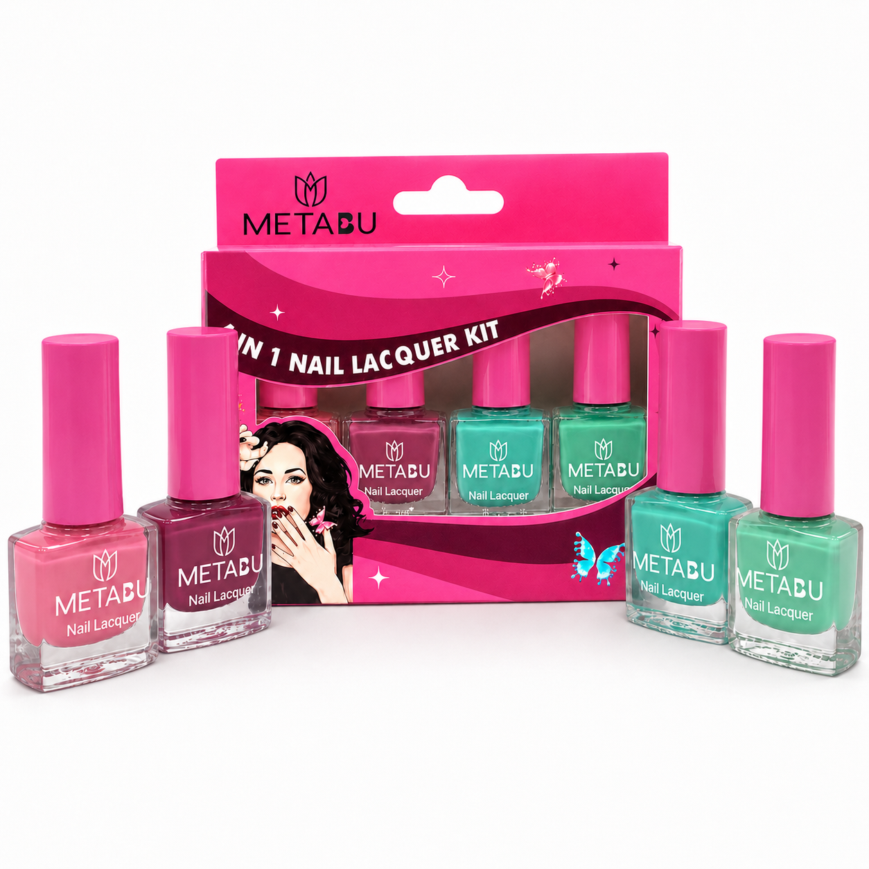 Metabu 4 in 1 Glow & Go Nail Lacquer Kit