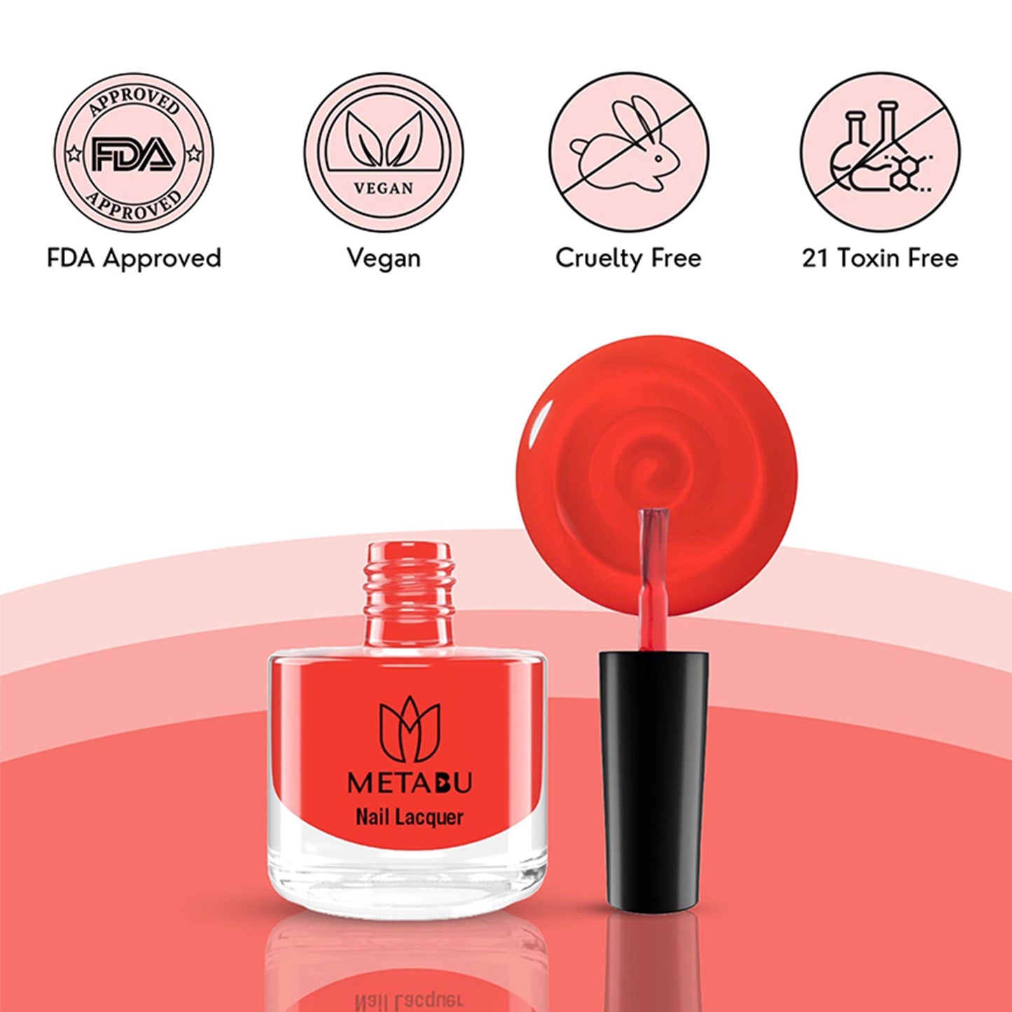 METABU Long Lasting Nail Lacquer | Red Shade