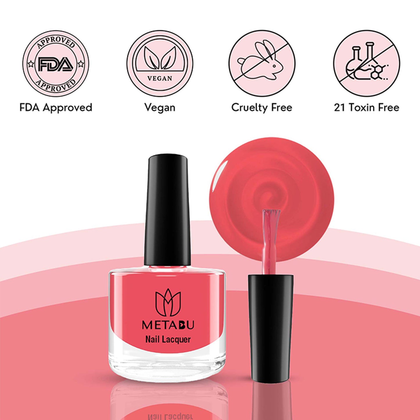 METABU Long Lasting Nail Lacquer | Red Shade