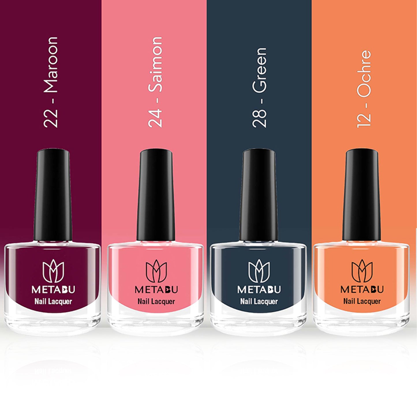 METABU Long Lasting Nail lacquer | Pack of 4