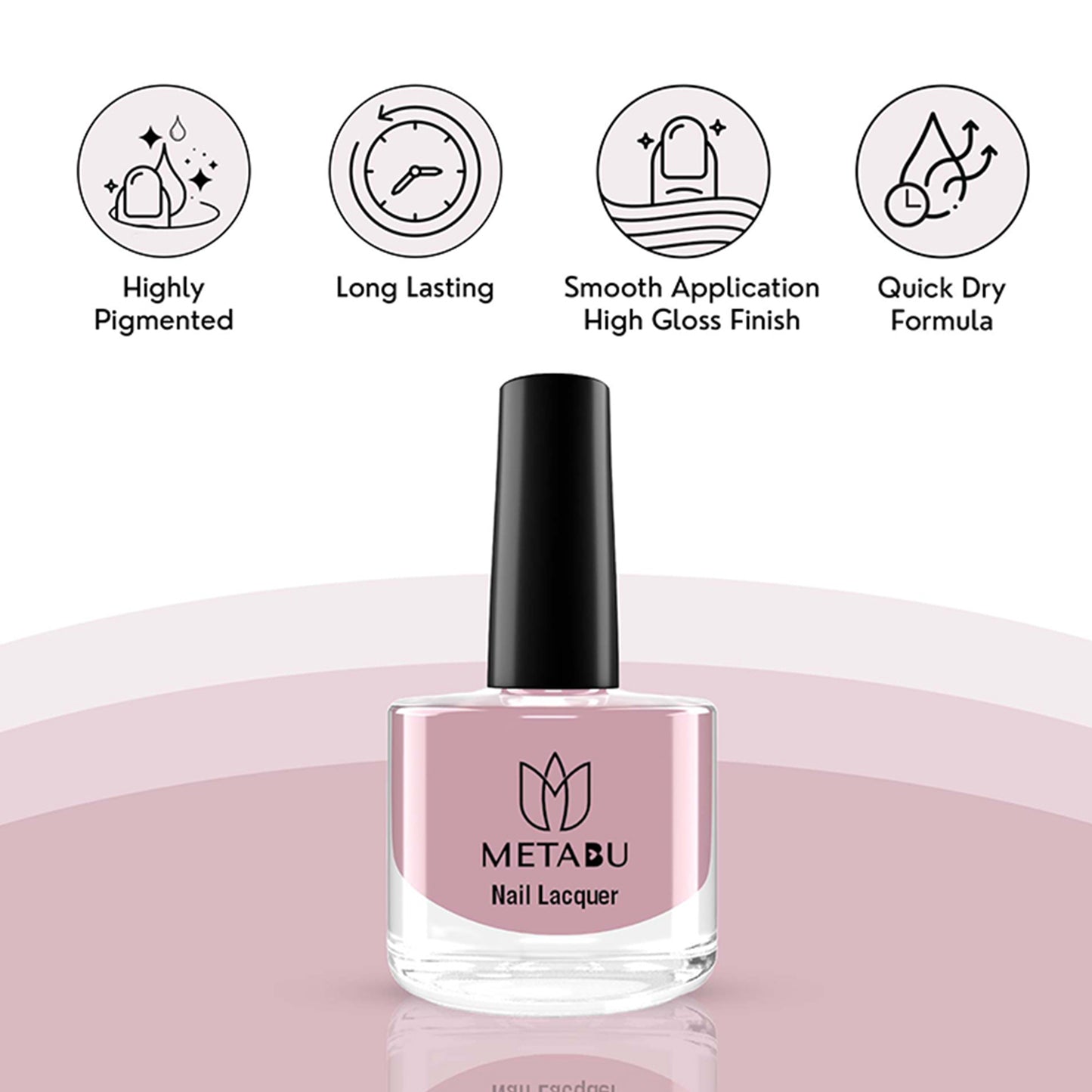 METABU Long Lasting Nail Lacquer | Baby Pink Shade