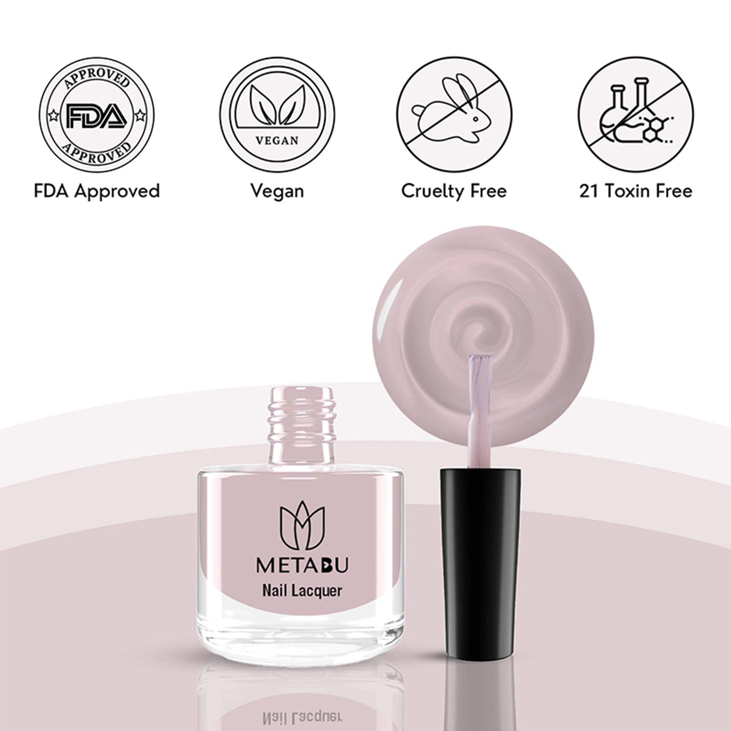 METABU Long Lasting Nail Lacquer | Baby Pink Shade