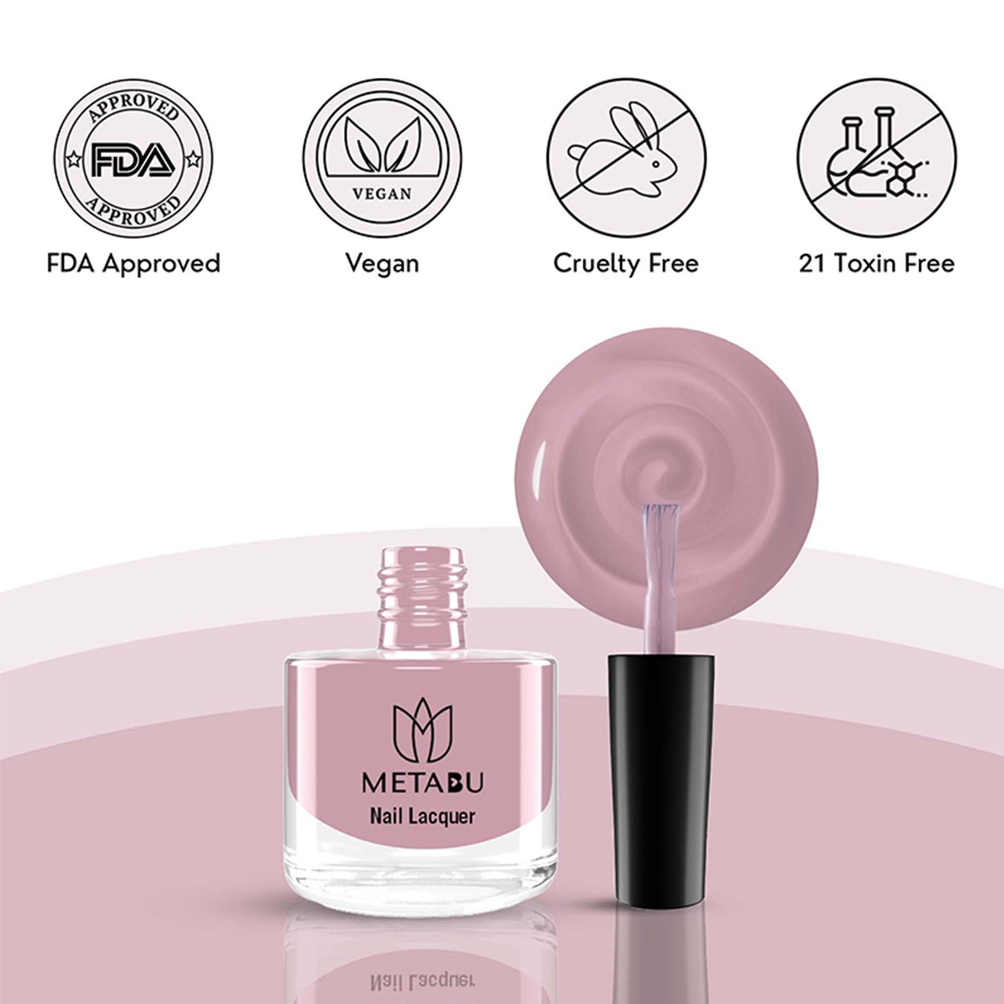 METABU Long Lasting Nail Lacquer | Baby Pink Shade