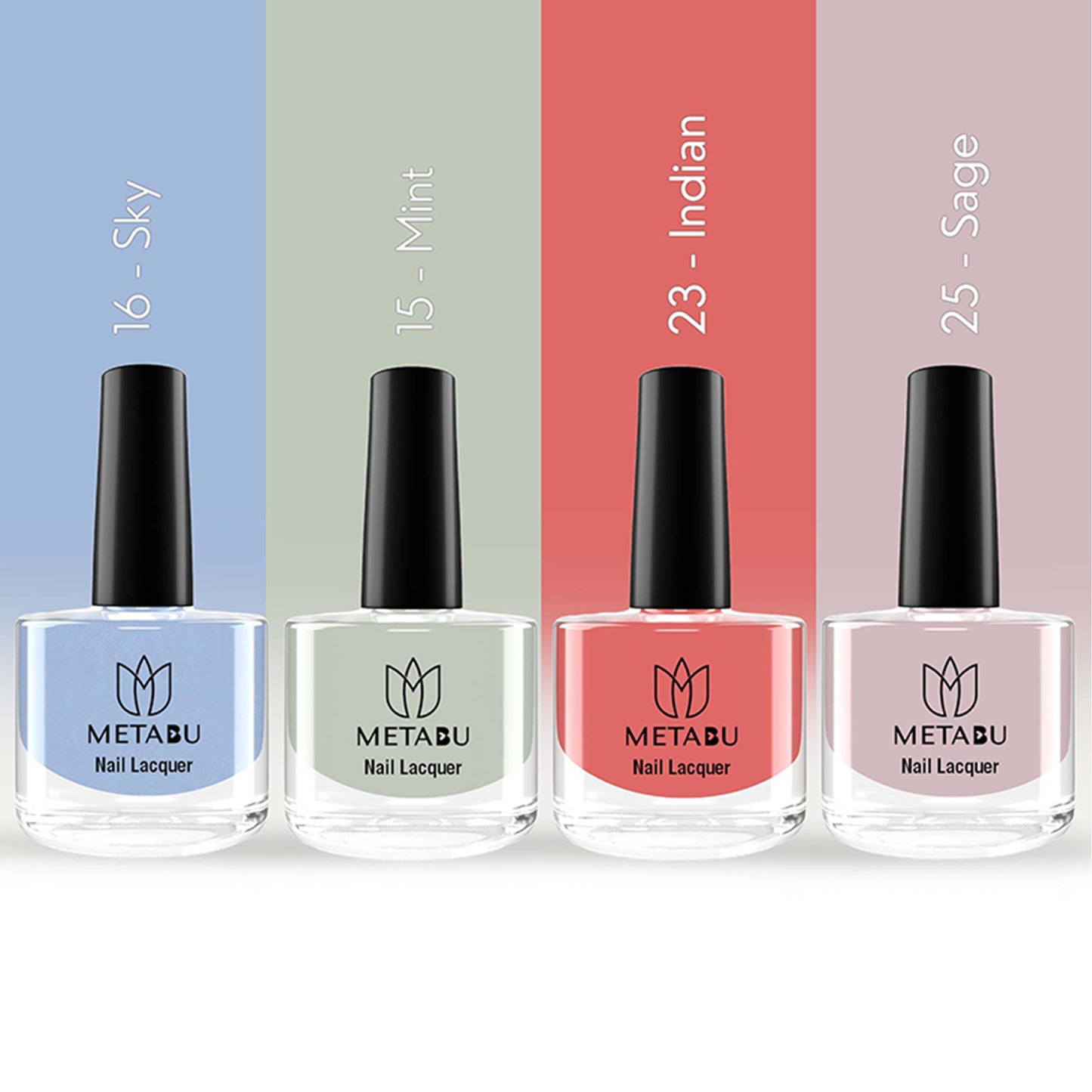 METABU Long Lasting Nail lacquer | Pack of 4