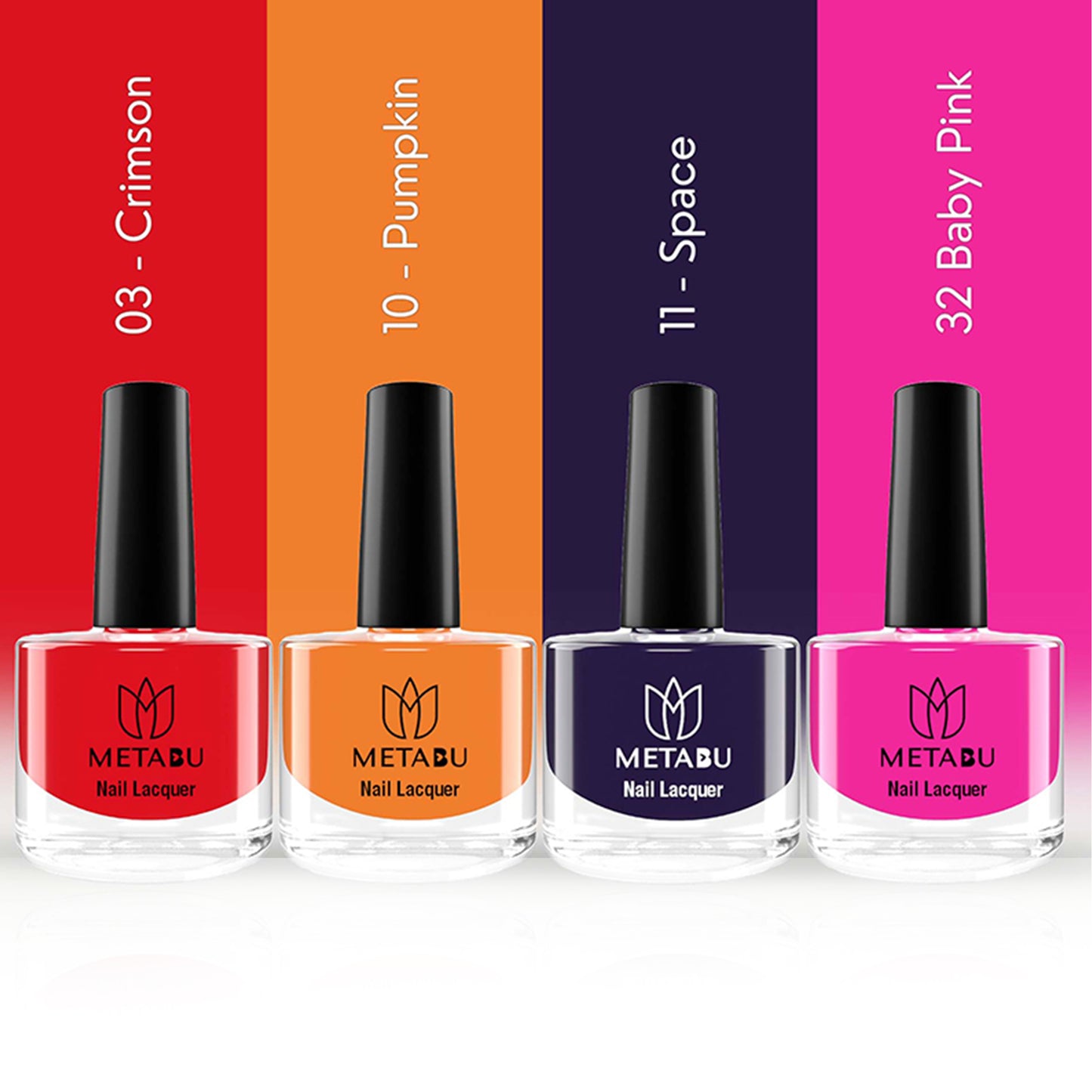 METABU Long Lasting Nail lacquer | Pack of 4