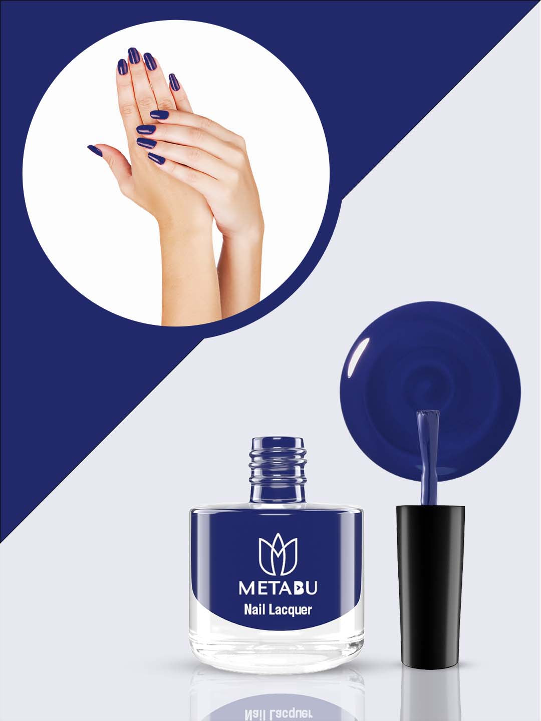 METABU Highly Pigmented & Long Lasting Nail lacquer | Super Glossy Finish | Non-Chipping | Non-Smudging | Gel Effect | Quick Drying Nail Polish | 8 ml- Pack of 4(Combo 5)