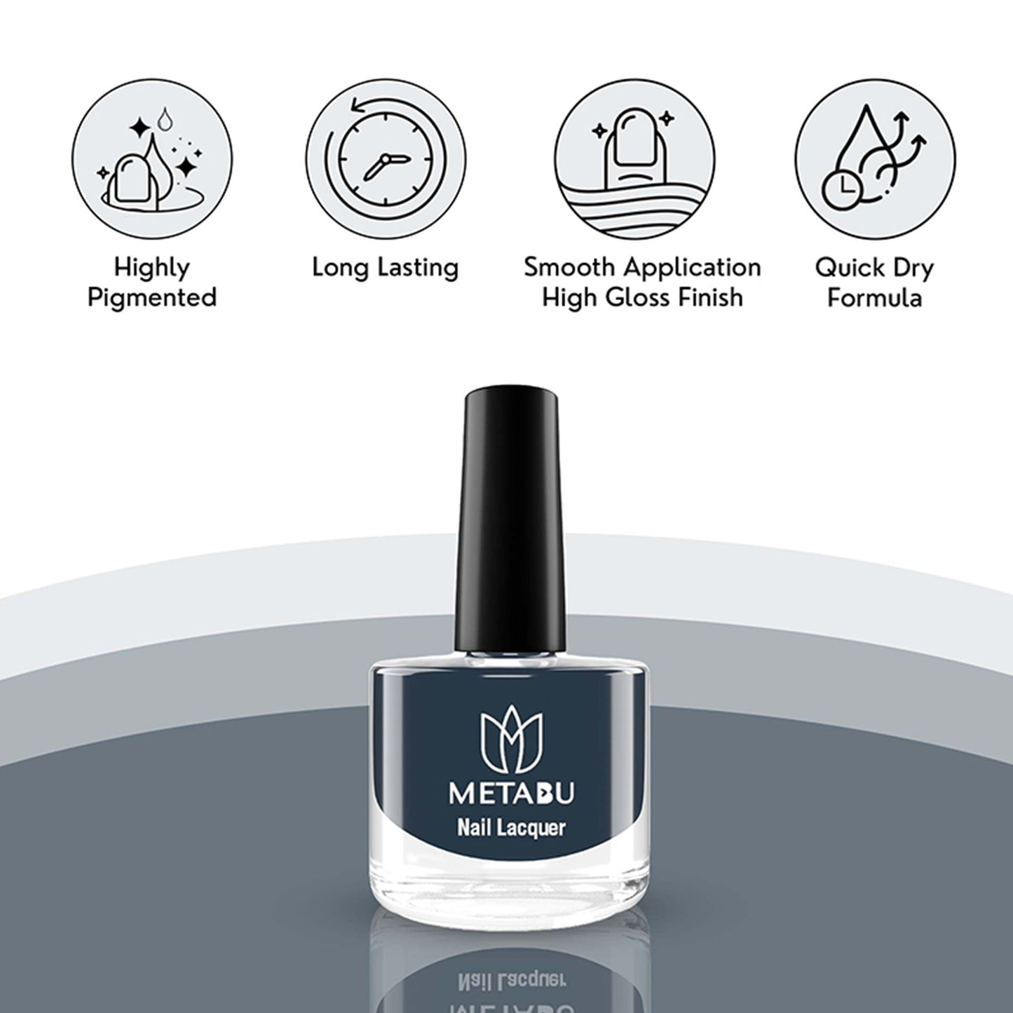 METABU Long Lasting Nail Lacquer | Dark Shade