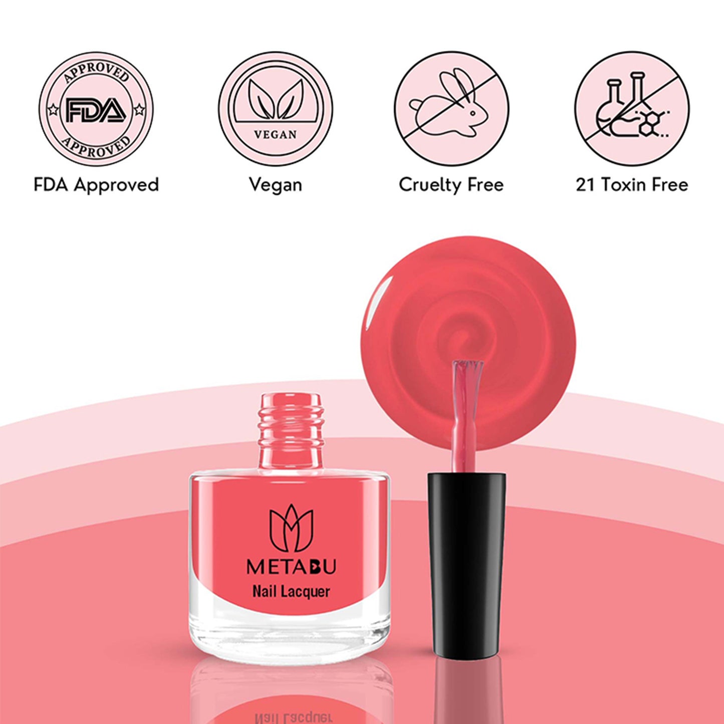 METABU Long Lasting Nail Lacquer | Red Shade