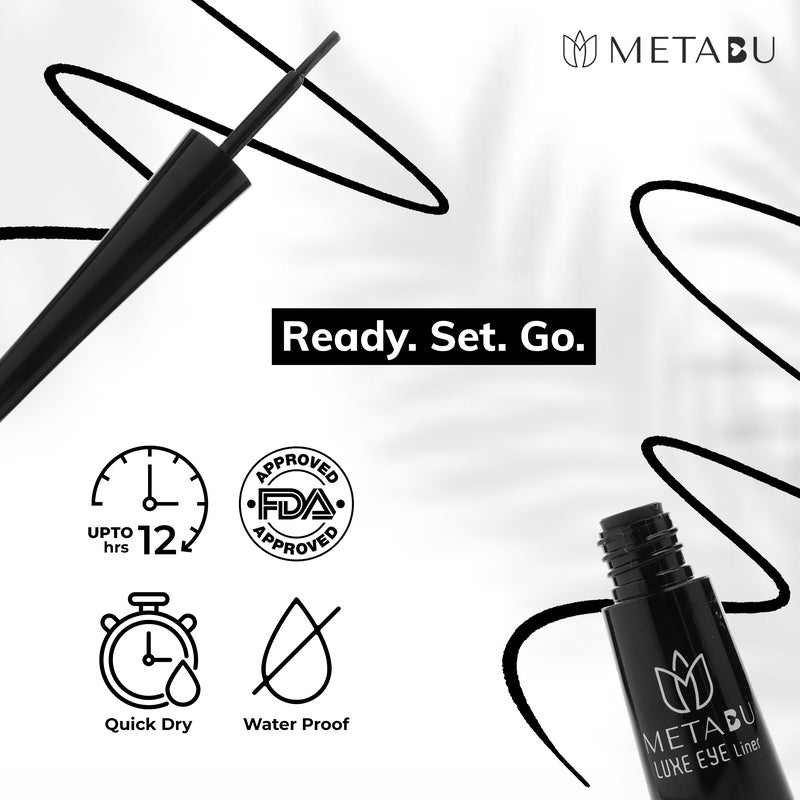 METABU Long-Lasting Kajal +  METABU Luxe Eye Liquid Liner- Black