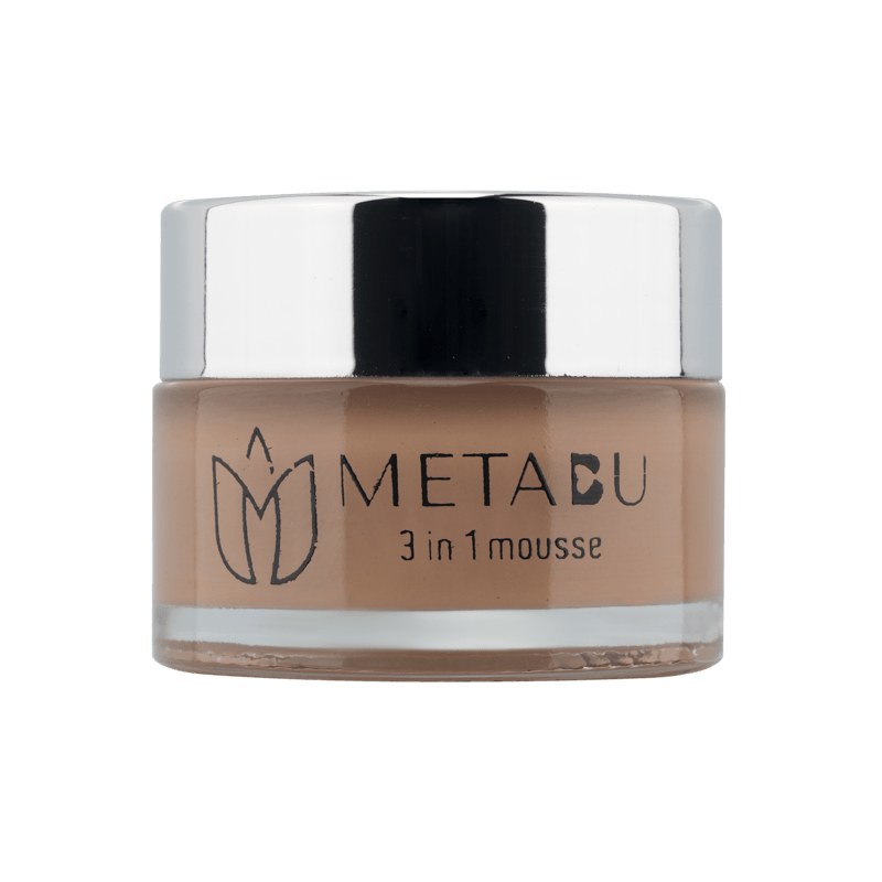 METABU Mousse Foundation, Matte Finish, Full Coverage, SPF 25 Protection, Long Lasting, Minimizes Pores,15ml