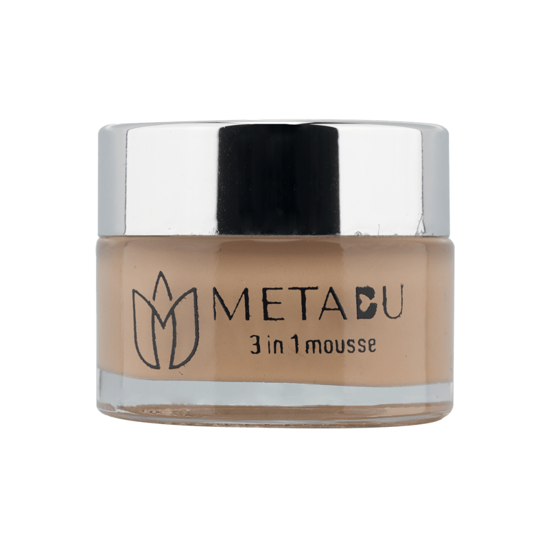 METABU Mousse Foundation, Matte Finish, Full Coverage, SPF 25 Protection, Long Lasting, Minimizes Pores,15ml