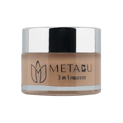 METABU Mousse Foundation, Matte Finish, Full Coverage, SPF 25 Protection, Long Lasting, Minimizes Pores,15ml