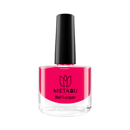 METABU Long Lasting Nail lacquer, Super Glossy, Quick Drying Nail Polish,8 ml Pink Shade