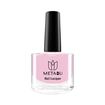 METABU Long Lasting Nail lacquer, Super Glossy, Quick Drying Nail Polish,8 ml Light Baby Pink Shade