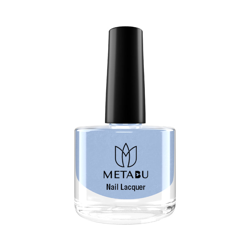 METABU Long Lasting Nail lacquer, Super Glossy, Quick Drying Nail Polish,8 ml Light Blue Shade