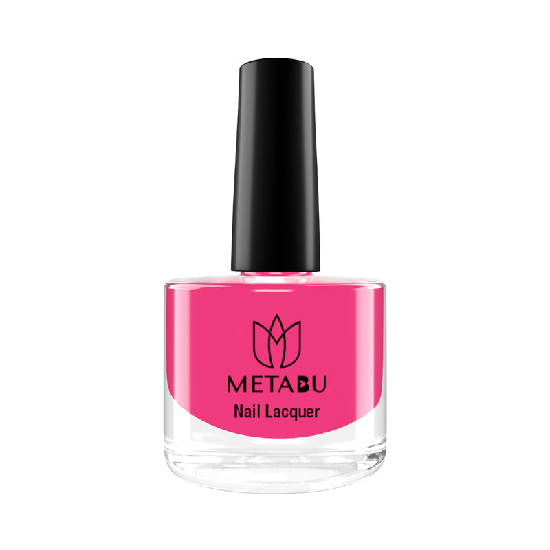 METABU Long Lasting Nail lacquer, Super Glossy, Quick Drying Nail Polish,8 ml Pink Shade