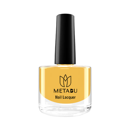 METABU Long Lasting Nail lacquer, Super Glossy, Quick Drying Nail Polish,8 ml LIGHT Orange Shade