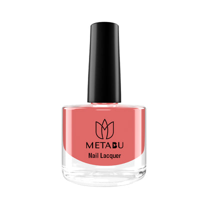 METABU Long Lasting Nail lacquer, Super Glossy, Quick Drying Nail Polish,8 ml Light Baby Pink Shade