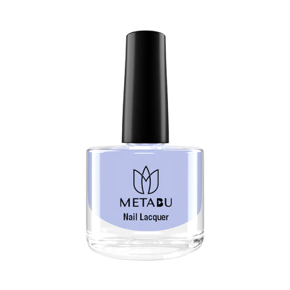 METABU Long Lasting Nail lacquer, Super Glossy, Quick Drying Nail Polish,8 ml Light Blue Shade