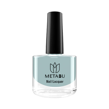 METABU Long Lasting Nail lacquer, Super Glossy, Quick Drying Nail Polish,8 ml Light Blue Shade