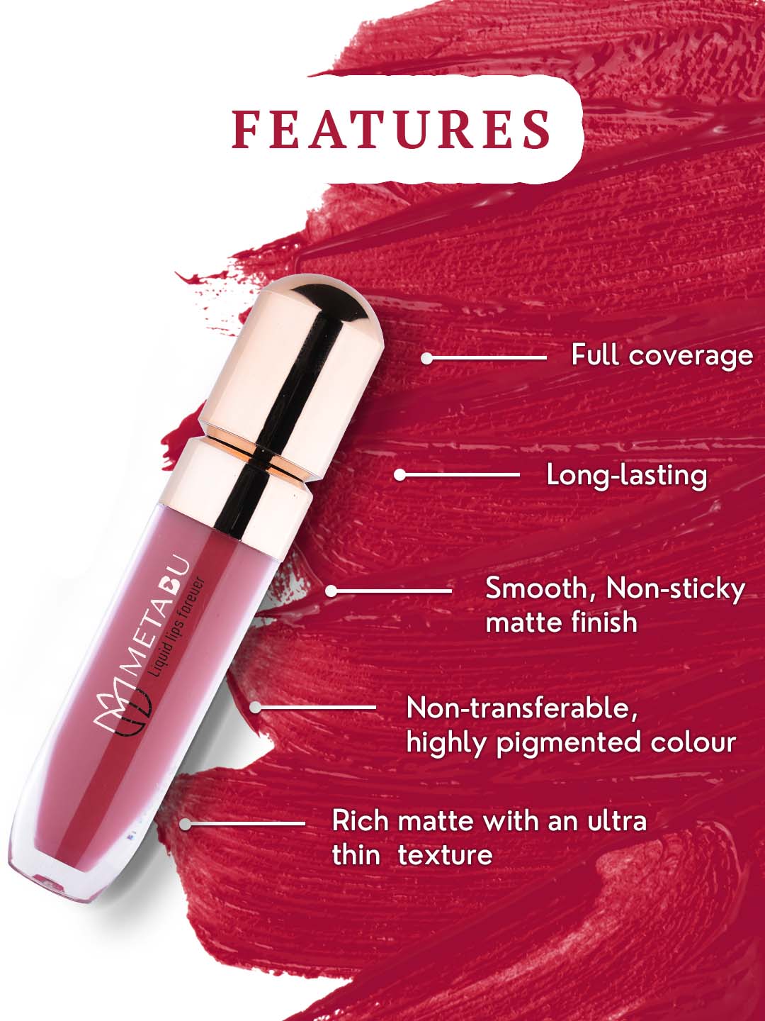 METABU Liquid Lips Forever | Super Stay Matte Liquid Lipstick | 12 Hrs | Long Lasting, Rich Matte & Full Coverage | Smudge Proof | Waterproof & Transferproof | 4.25ml, (Pack of 2,Combo 1)