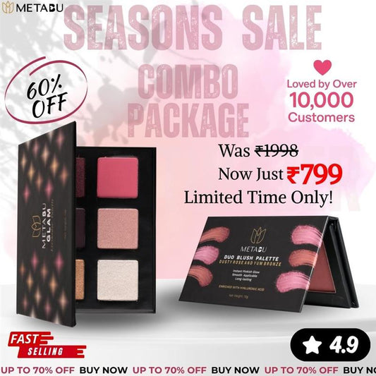 Metabu Glow & Glam Duo – For Eyes That Pop and Cheeks That Shine