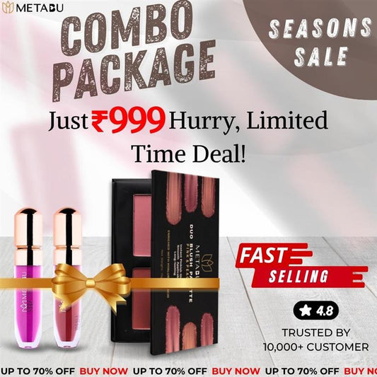 Metabu Radiance Collection – Two Long-Lasting Matte Lipsticks & One Nourishing Blush Palette