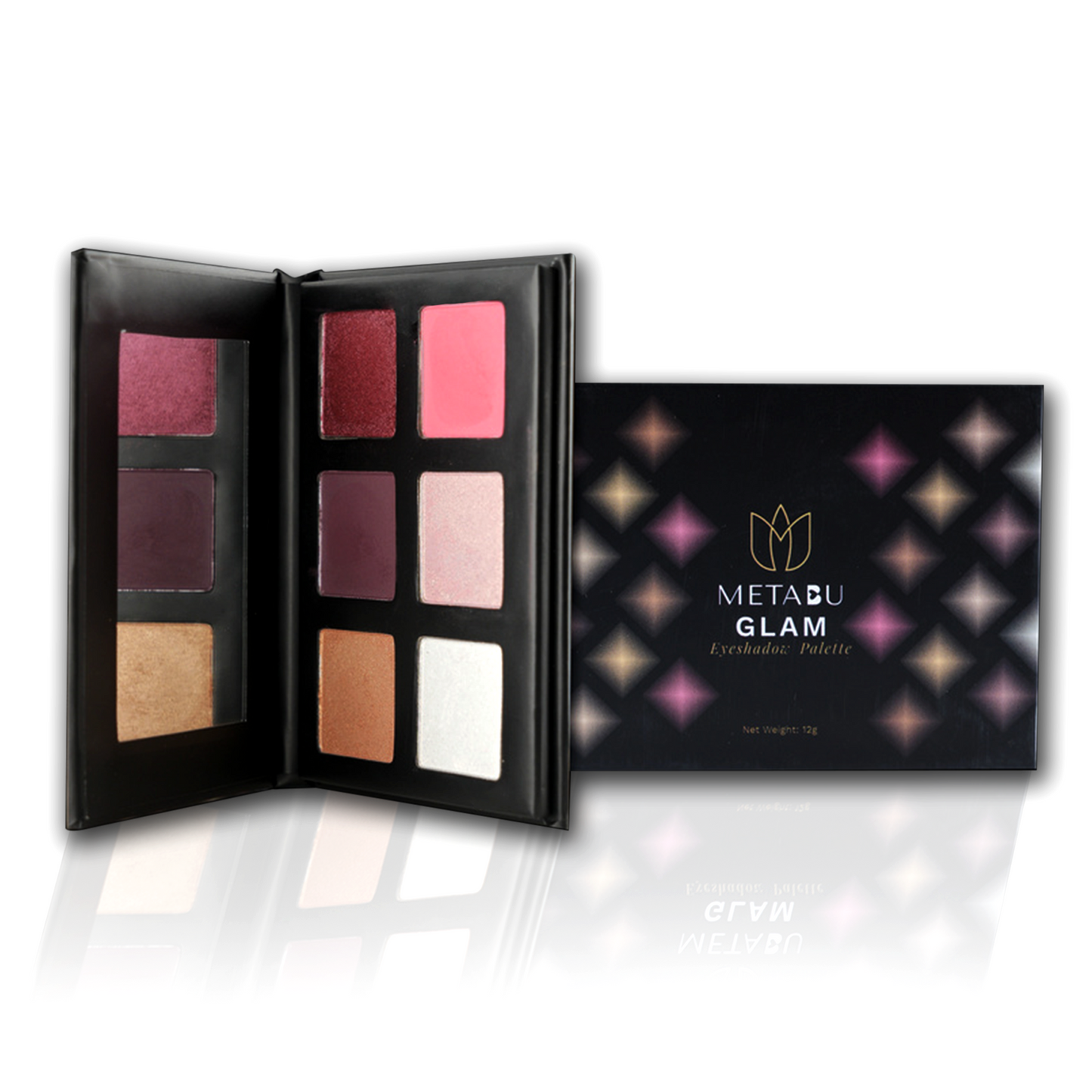 METABU Eyeshadow Palette,Long Lasting, High Pigmented Multicolor Eye Makeup with Mattes 12 Hour ,12g