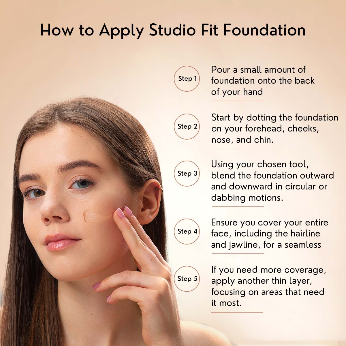 METABU Studio fit Foundation For All Skin Types, Long-Lasting Wear,Sweat proofwith Full Coverage, SPF 25 Protection, 30 ml