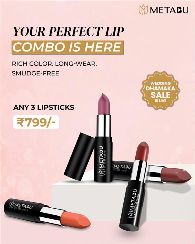 Long Lasting Intense Lipstick Pack of 3 (Any 3 Shades) | Smudge-Proof | Matte Finish